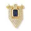 Brass Micro Pave Colorful Cubic Zirconia Pendants KK-U046-04G-01-1