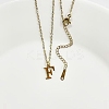 304 Stainless Steel Letter Pendant Necklaces NJEW-WH0027-26F-G-1