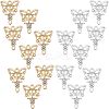 32Pcs 2 Colors Alloy Crystal Rhinestone Links/Connectors ALRI-FH0001-03-1