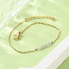304 Stainless Steel Natural Labradorite Beads Link Bracelets BJEW-A036-15G-3