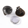 25mm Transparent Clear Domed Glass Cabochon Cover for Brass Portrait Ring Making KK-X0019-NF-3