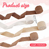 4 Rolls 4 Colors Cotton Frayed Ribbons OCOR-PH0005-71-4