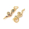 Brass Micro Pave Cubic Zirconia Charms KK-U056-35G-2