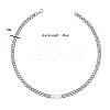 Non-Tarnish Stylish 304 Stainless Steel Men's Double-sided Polished Cuban Link Chain Necklace IS7309-1