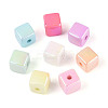UV Plating Opaque Acrylic Beads PACR-N017-03-1