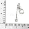 Brass Micro Pave Clear Cubic Zirconia Pendants LS-CU-CBA9FFD-02C-3