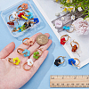 10 Pairs 10 Colors Handmade Lampwork with 304 Stainless Steel Hoop Earrings EJEW-WR00001-3