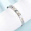 304 Stainless Steel Cuff Bangles for Women BJEW-P377-02A-1