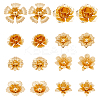 16Pcs 8 Styles Brass Bead Caps KK-BBC0023-52-7