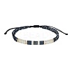 Bohemian Style Glass Seed Bead & Plastic Braided Bead Bracelets QF8968-12-1