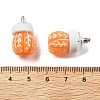 Resin Orange Stud Earrings LS-EJEW-B136-01-6