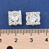 Rack Plating Brass Micro Pave Cubic Zirconia Beads KK-F879-07S-3