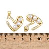 Brass Micro Pave Cubic Zirconia Pendants KK-C132-02A-G-3