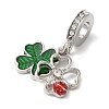 Rack Plating Alloy Crystal Rhinestone European Dangle Charms PALLOY-S189-26P-2