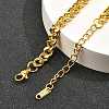 304 Stainless Steel Cuban Link Chain Necklaces for Women Men NJEW-G161-02G-3