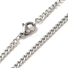 Non-Tarnish 304 Stainless Steel Curb Chain Necklaces NJEW-D065-01P-2