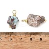 Raw Rough Natural Larimar Pendants PALLOY-JF06008-3