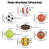 42Pcs 7 Styles Sports Ball Theme Alloy Enamel Connector Charms ENAM-CA0001-81-2