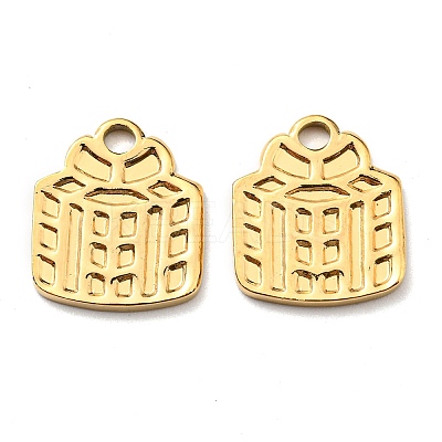 Ion Plating(IP) 304 Stainless Steel Charms STAS-Q248-05G-1
