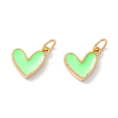 Rack Plating Brass Enamel Charms KK-D073-27G-1