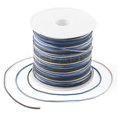 6 Rolls 6 Colors Segment Dyed Nylon Chinese Knotting Cord NWIR-TA0001-04-1