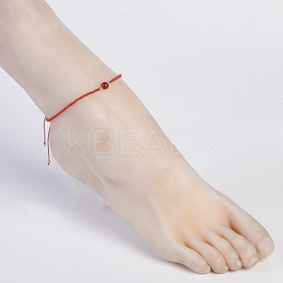 Nylon Thread Braided Anklets AJEW-AN00266-M-1