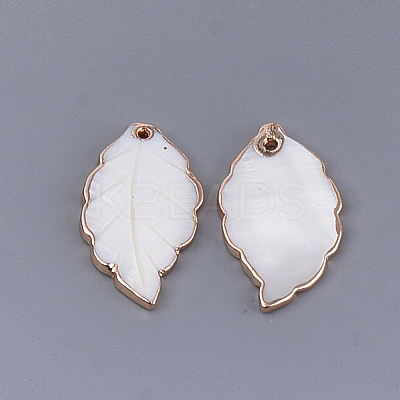 Electroplate Freshwater Shell Pendants SHEL-S274-57-1