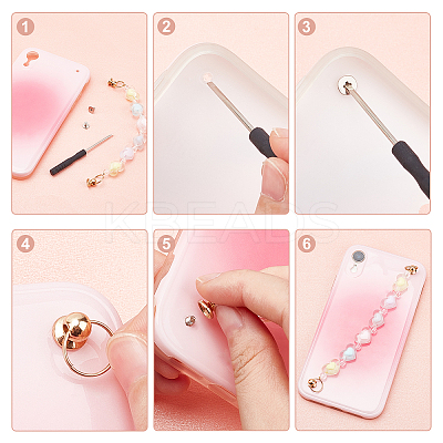 6Set 6 Colors Plastic Frosted Heart Beaded Chain MOBA-PH0001-09-1