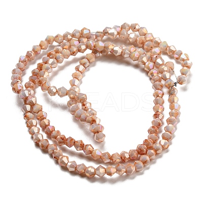 Opaque Baking Paint Glass Beads Strands DGLA-F002-01D-1