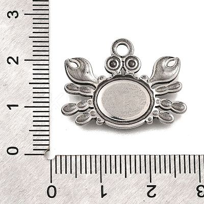 304 Stainless Steel Pendant Cabochon Settings STAS-H477-03A-P-1