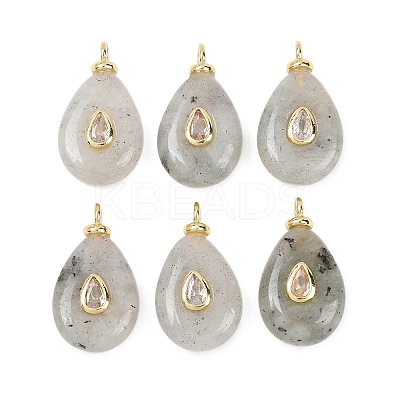 Natural Labradorite Pendants G-Z134-01G-02-1