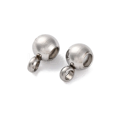 202 Stainless Steel Beads STAS-S151-02P-B-1