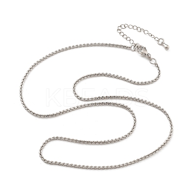 Brass Rolo Chains Necklaces for Women NJEW-D302-22P-1