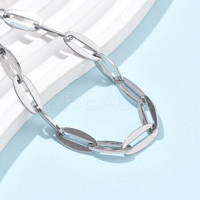 304 Stainless Steel Cable Chain Bracelets for Women BJEW-U038-01P-1