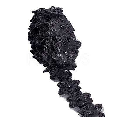 4 Yards Organza Flower Lace Trim OCOR-WH0070-165A-1