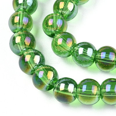 Electroplate Transparent Glass Beads Strands LS-GLAA-T032-T6mm-AB07-1