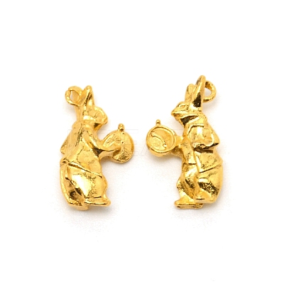 Rabbit Alloy Pendant PALLOY-WH0086-91G-1