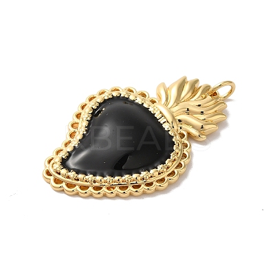 Rack Plating Brass Enamel Pendants KK-G504-25B-04-1