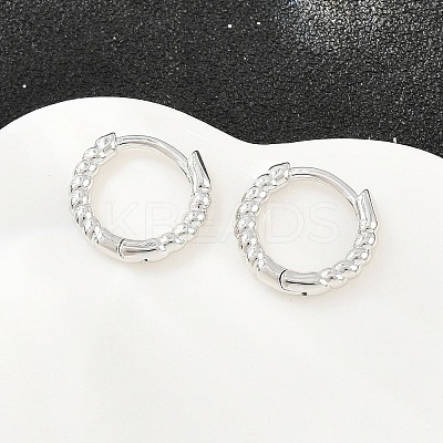 Brass Huggie Hoop Earrings KK-CBA8324-18D-P-1