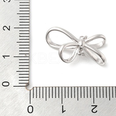 925 Sterling Silver Bowknot Connector Charms STER-S013-01P-1