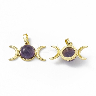 Natural Amethyst Pendants G-H283-02A-1