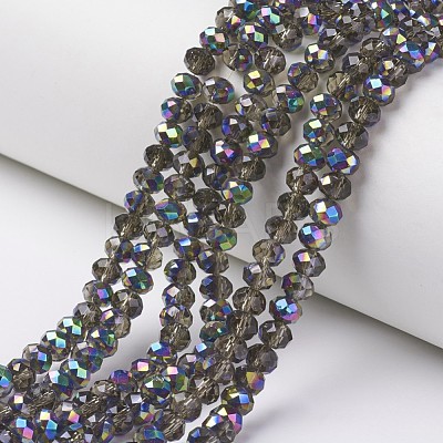 Electroplate Transparent Glass Beads Strands EGLA-A034-T4mm-Q10-1