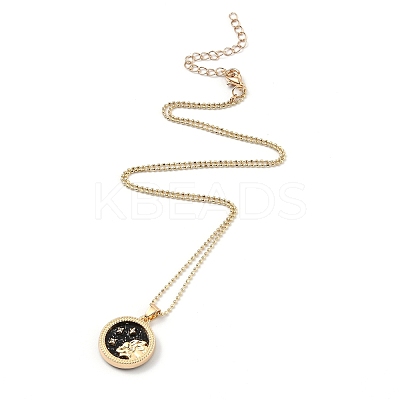 Alloy Rhinestone Pendant Necklaces NJEW-H306-A09-G-1