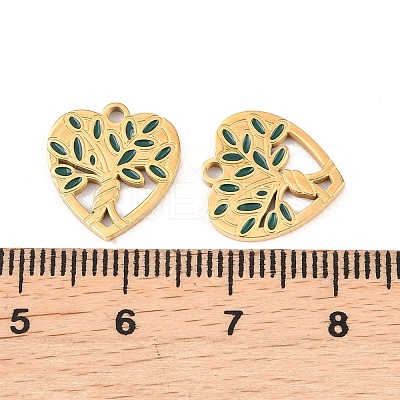 304 Stainless Steel Enamel Pendants STAS-Z188-07G-02-1