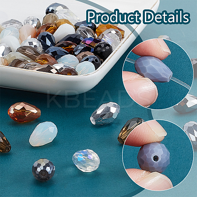 3Bags 3 Colors  Transparent Glass Beads  Segmented Multi-Color Beads GLAA-PH0003-36A-1