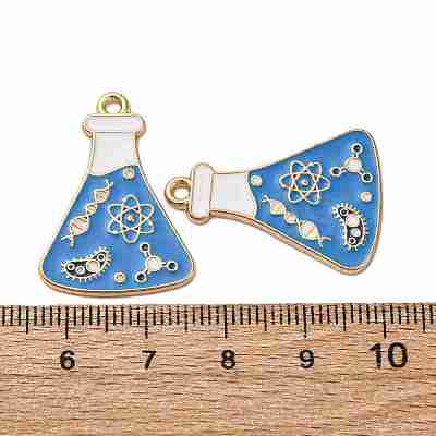Chemistry Theme Alloy Enamel Pendants ENAM-V002-01L-KCG-1