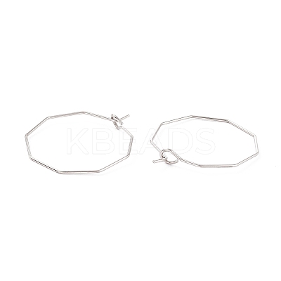 316 Stainless Steel Hoop Earrings Findings STAS-C029-02P-1