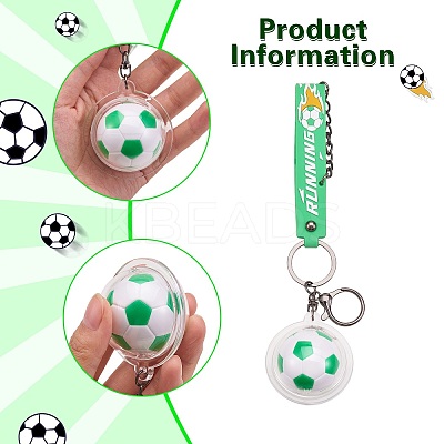 Soccer Keychain Cool Soccer Ball Keychain with Inspirational Quotes Mini Soccer Balls Team Sports Football Keychains for Boys Soccer Party Favors Toys Decorations JX297A-1