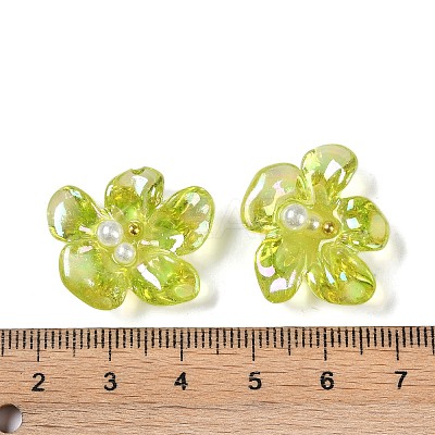 AB Color Transparent Epoxy Resin & ABS Pearl Decoden Cabochons CRES-S367-18A-1