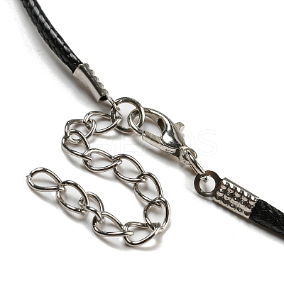 Waxed Cord Necklaces NJEW-P310-03P-01-1